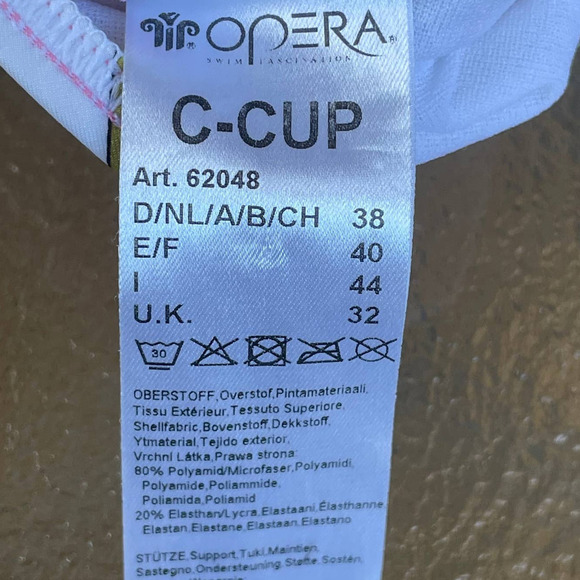 Opera One-Piece Paisley/Floral Print Halter Swimsuit - Size 8 - C-Cup - Picture 5 of 11